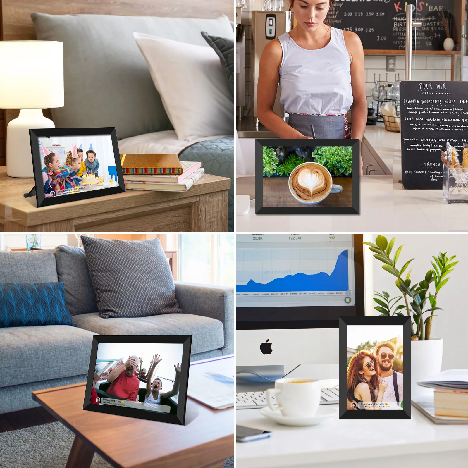 Large Stock 10  Inch IPS Exclusive Mould and Remote Download Free Mp3/mp4/picture/video Sexy Digital Photo Picture Frames