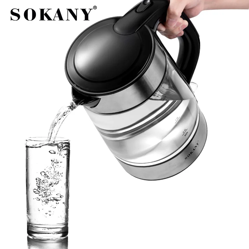 Cordless Portable Glass Tea Kettle BPA Free Water Heater