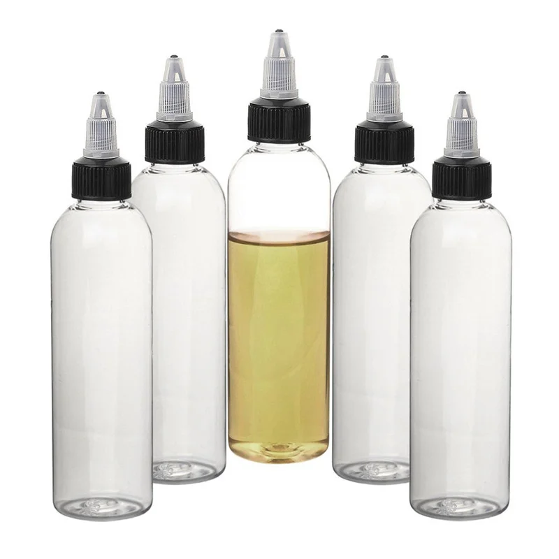 HOT 30ml 60ml 100ml 120ml PET Empty Tattoo Ink Twist Cap Bottle Plastic Pigment Dropper Bottle Oil Dispensing Containers