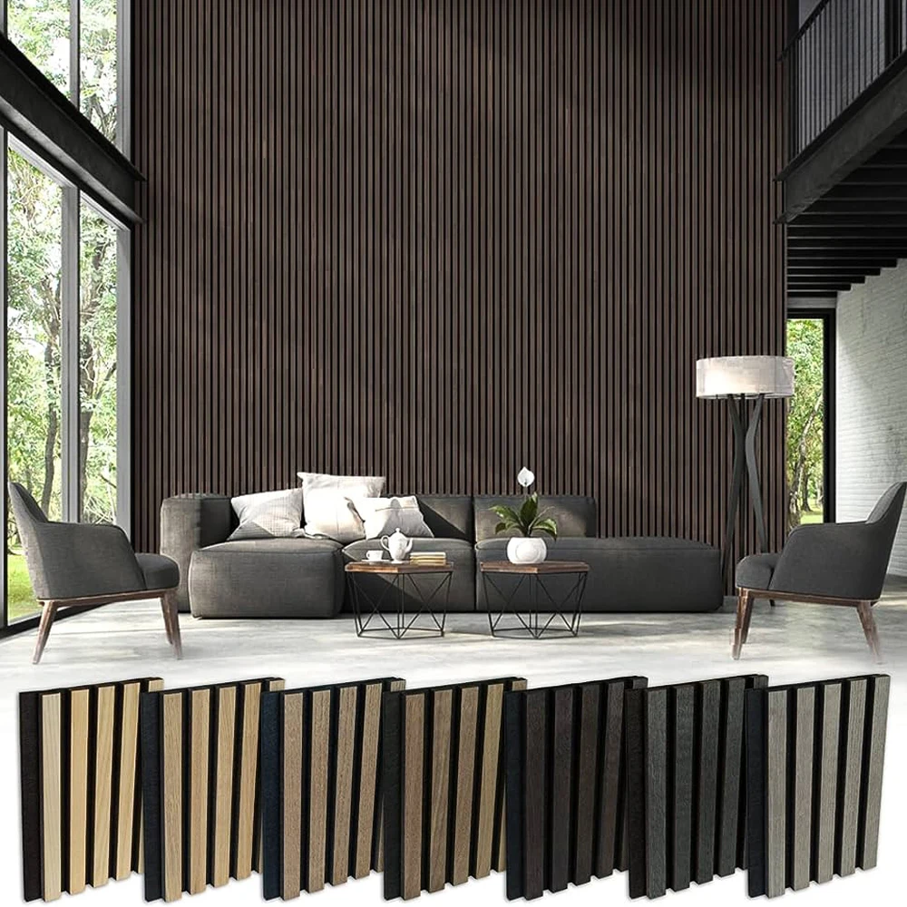 Pannelli Acustici In Legno E Feltro VANCHEMO – 2 Pezzi, Fonoassorbenti, Per Salotti E Uffici, Design Moderno, Classe B1