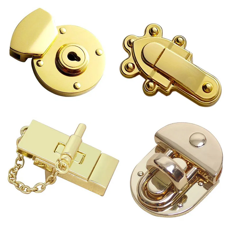 Custom Metal Bag Clasp Push Lock Bag Accessories Zinc Alloy Handbag