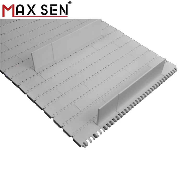 Straight Running Plastic Wheel Modular Conveyor Belt with Cleat and Flight in Conveyors