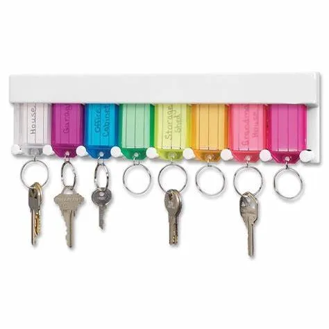 Custom Plastic Wall Mounted Key Holder Rack Shelf Keychain Hanging Board  For Home Office - Buy Plastic Wall Mounted Key Holder,Key Holder Organizer  With Hooks,Keychain Hanging Board For Home Office Product on