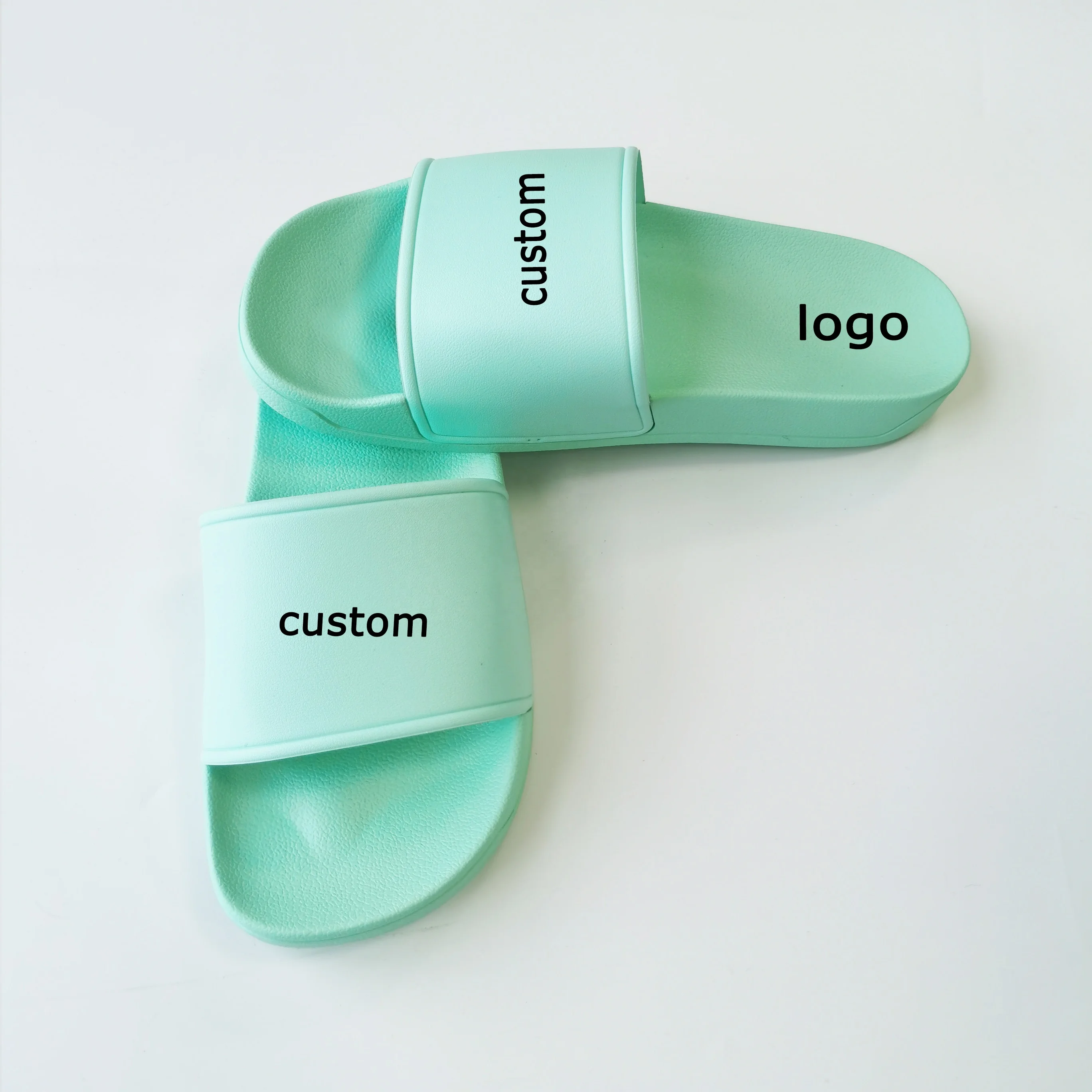 Sandálias de logotipo personalizado simples de pvc, chinelos