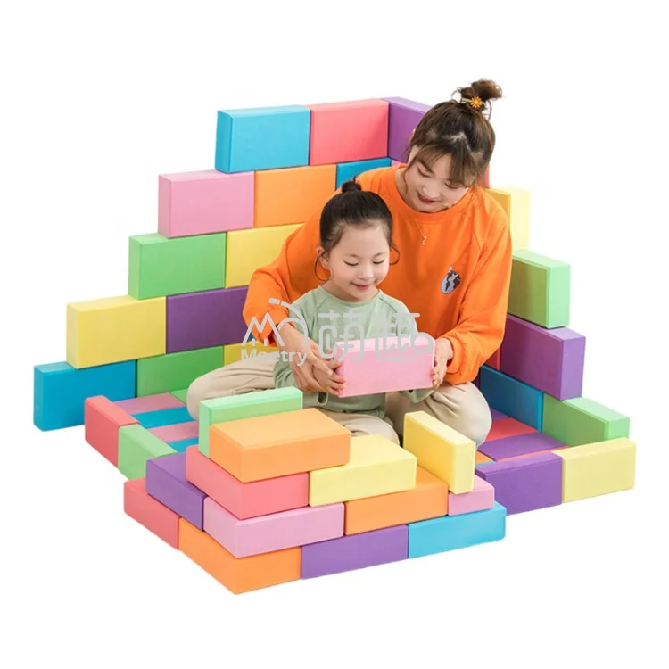 Bloques de Construcción de Espuma EVA Grandes Moetry, Bloques de Juguete  para Niños Preescolares, Juego de Bloques de Construcción Suaves, Bloques  de