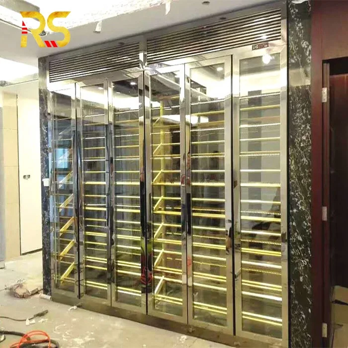 
 restaurant stainless steel red wine rack luxury bar wine storage display cabinet  