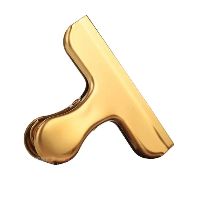 Золотые зажимы для чипсов из нержавеющей стали большие и прочные шириной 3