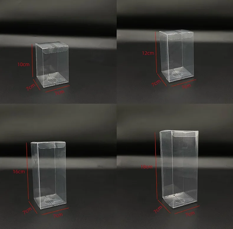 Custom Foldable clear square PVC PET PP Gift Plastic Food Box Packaging ...