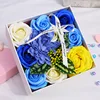 Caja Cuadrada Pequeña Rosa (Azul)