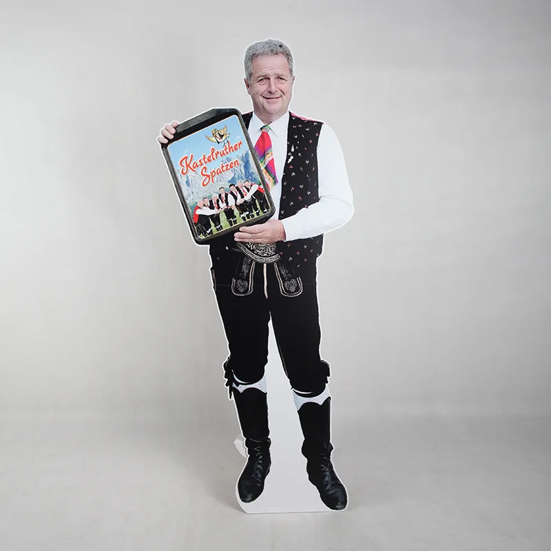 Custom Creative Advertising Human Shape Cardboard Cutout Standee Cardboard Floor Standee Display Stand up Character for DIsplay