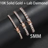 5MM 10k solid gold+lab diamond