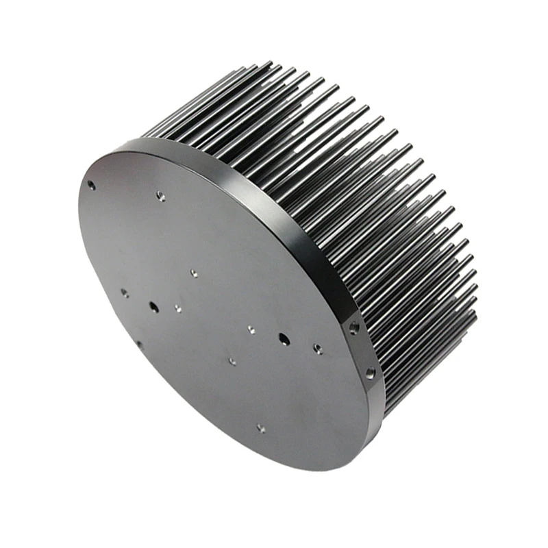 80w Led Grow Light Heatsink Radiator Heat Sink Round Cold Forgized Aluminum Profil Aluminum Vero Aluminum 150mm Black 10000 90W
