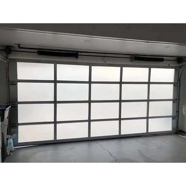 Modern Style Automatic Sectional Glass Garage Door for Home Building