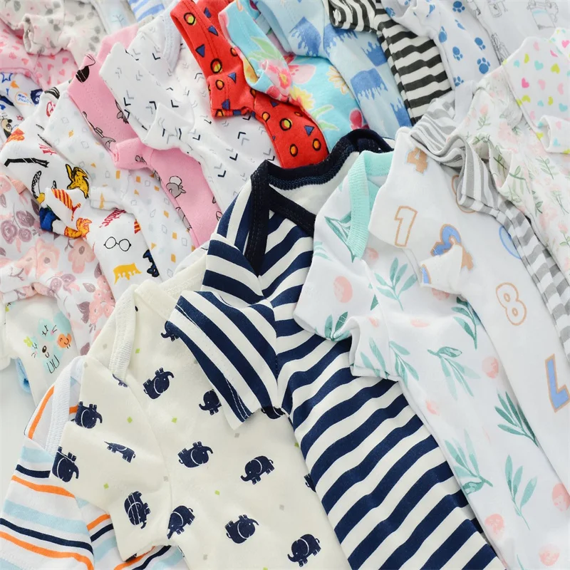 Wholesale Summer New Cotton Short Sleeve Baby Romper Clothes 03 Month Infants Children Clothing