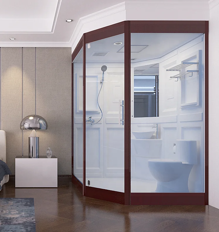 Curated visual reference: Visual Reference: Frameless Glass Shower Enclosure An1616 Modular Bathroom Pod With
