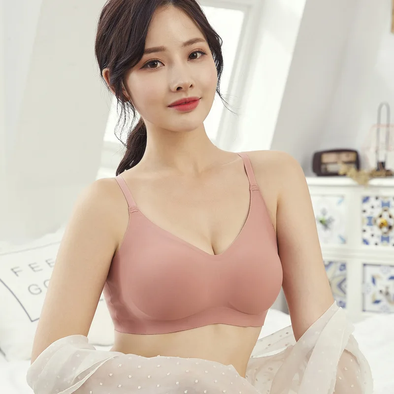 Top Quality Mixed Pattern Comfortable Wireless Bra Breast Cancer Seamless Bra