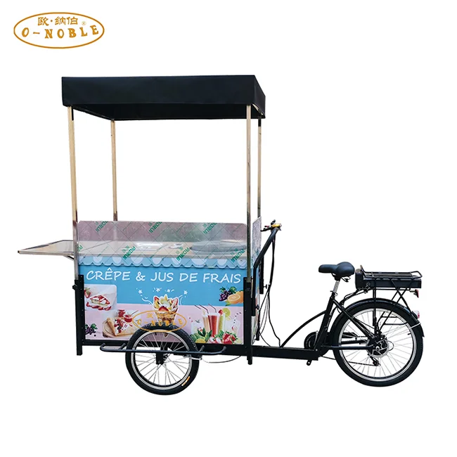 Pancake Snack Cart Customized Food Delivery Bike Street Food Scooter
