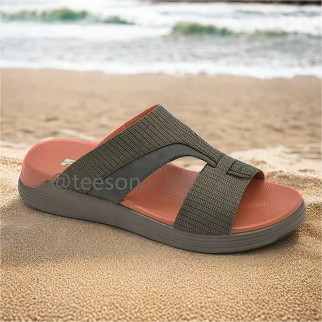 High Quality Wholesale Footwear Gulf Countries Meticulous Designs Arabic Slippers Handcraft Outdoor Casual Sandal for Man