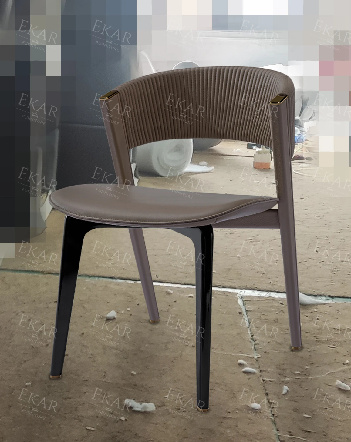 EKAR FURNITURE Direct Modern Soft Upholstered Dining Chair details