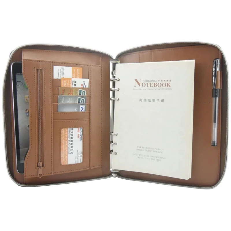 Высококачественный Органайзер из искусственной кожи на молнии размера A5