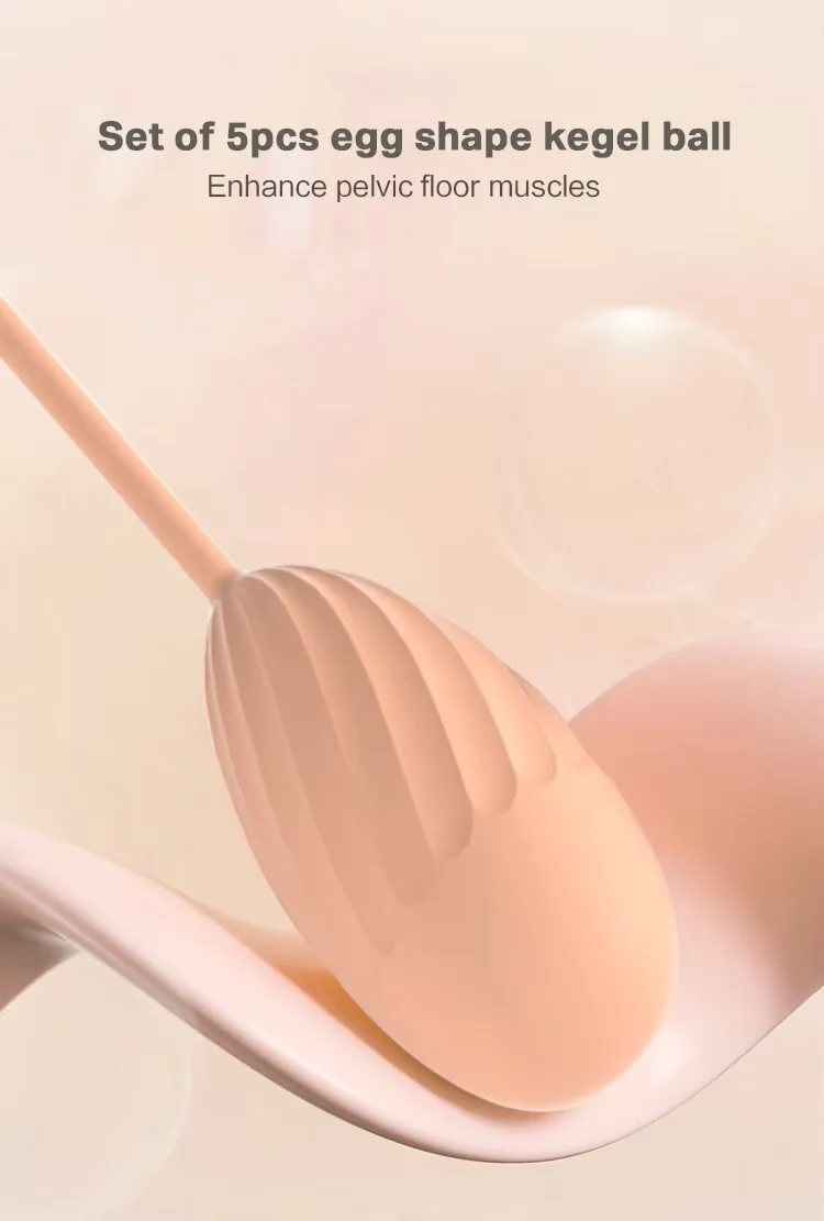 5pcs Set Beginner-friendly Silicone Kegel Weight Massager Safe Ben Wa Ball for Vagina Tightening Exercise Trainer for Pelvic