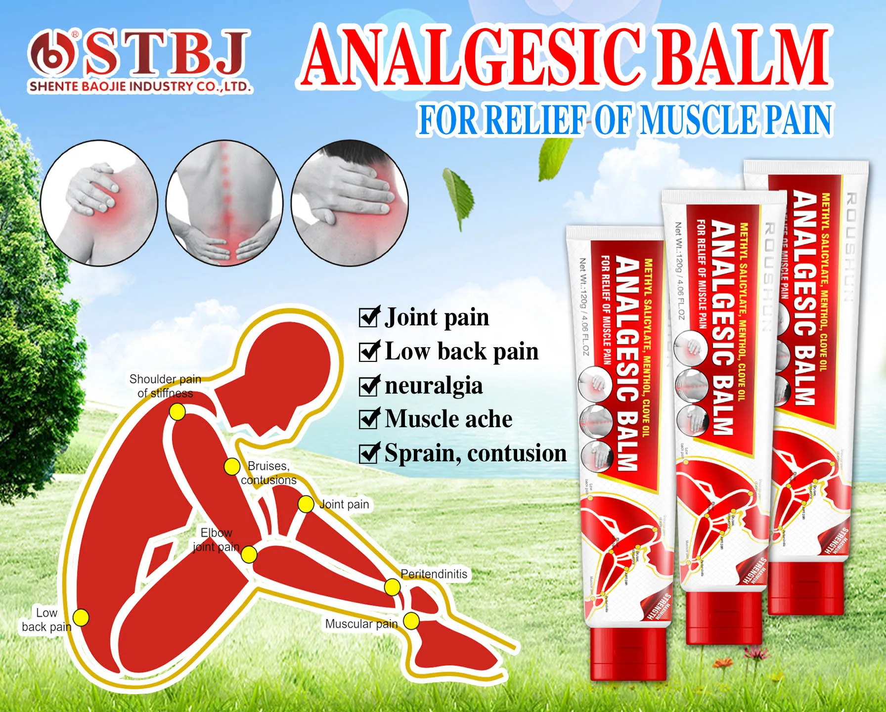Analgesic Balm Moisturizing Pain Relief Cream