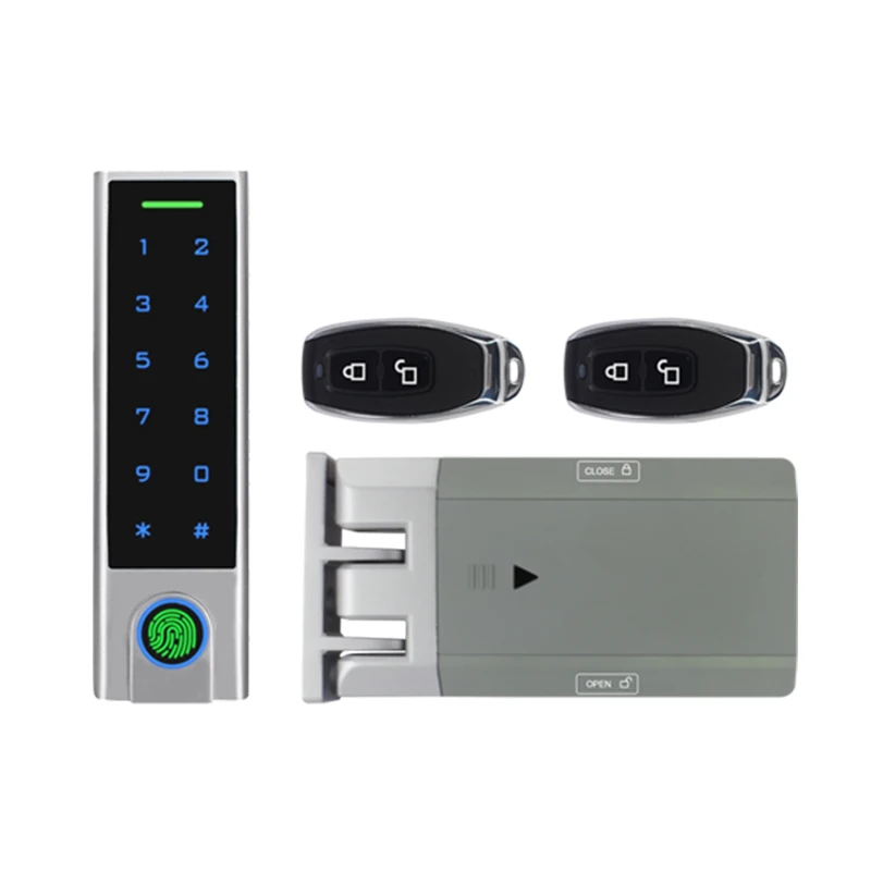 S4A Fingerprint Access Control Kit Wireless Door Lock 433MHz Remote Control Invisible Lock Security Lock with Password Keypad
