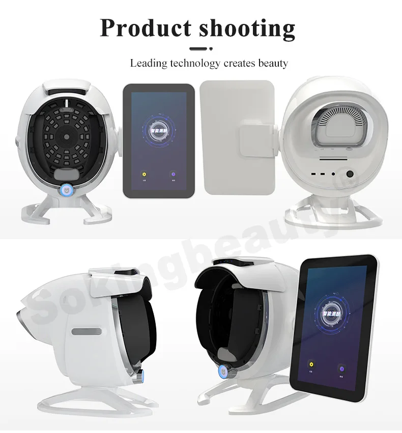 Skin Tester Face Moisture Oil Content Skin Analyzer Facial Water Cheek Elastic Face Age Test Meter Fluorescent Agent Detector