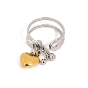 MW Women's Fashionable & Versatile Ring - Titanium Stainless Steel, Gold & Silver Tone, Waterproof & Tarnish-Resistant