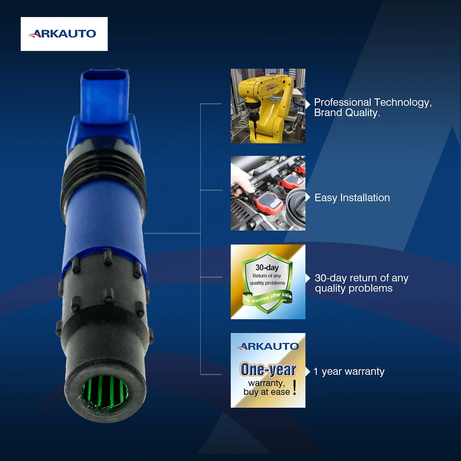 High Performance Blue Motor Cycle EFI Ignition Coil for Kawasaki