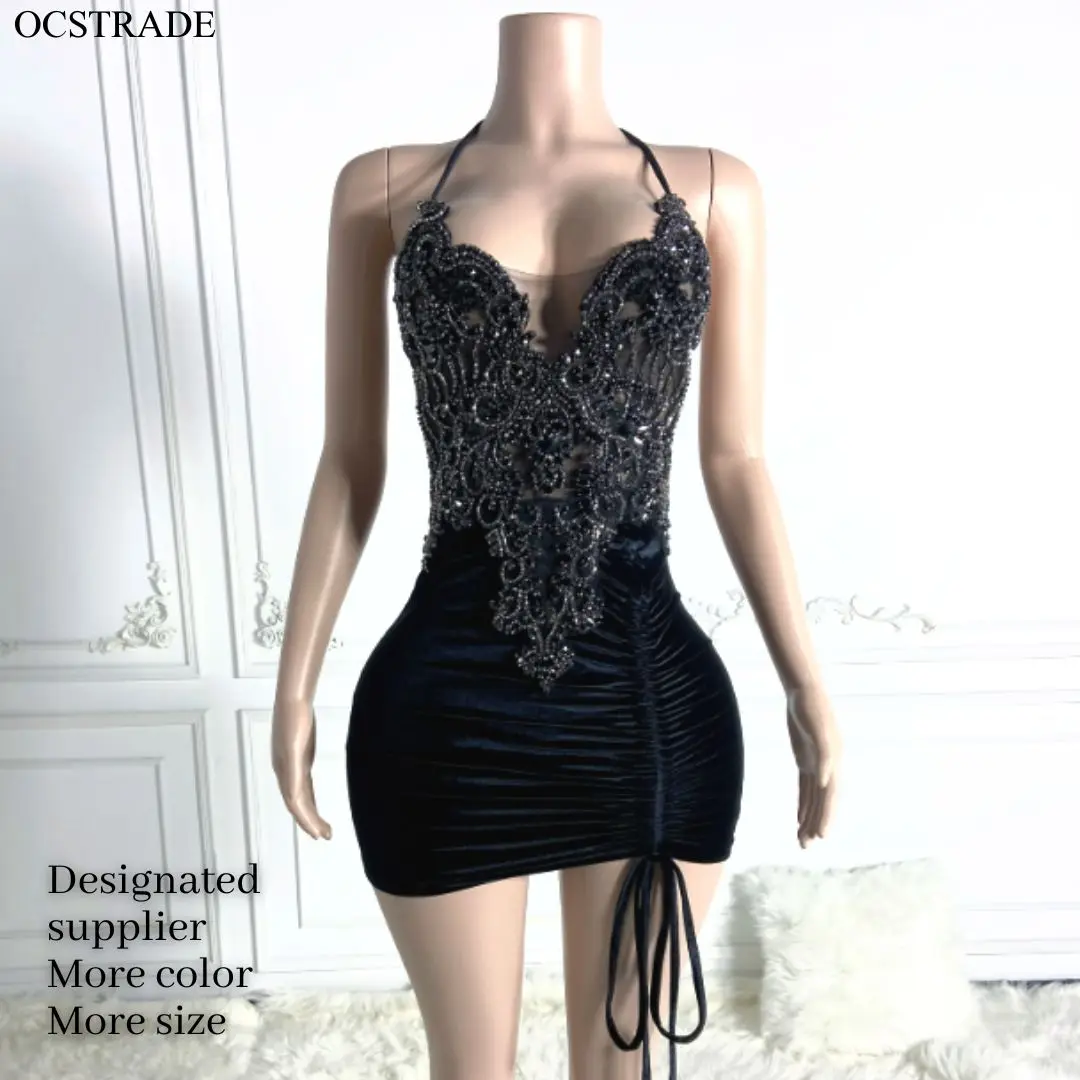 black club mini dress Chic Black Mini Party Dress