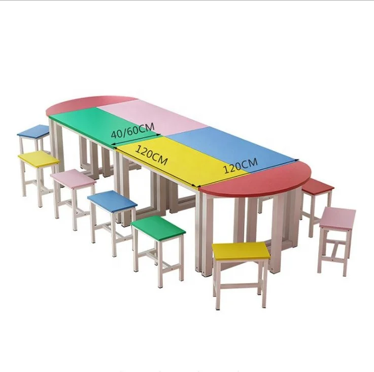 Durable Colorful Kindergarten Desks And Chairs Factory Customized Table