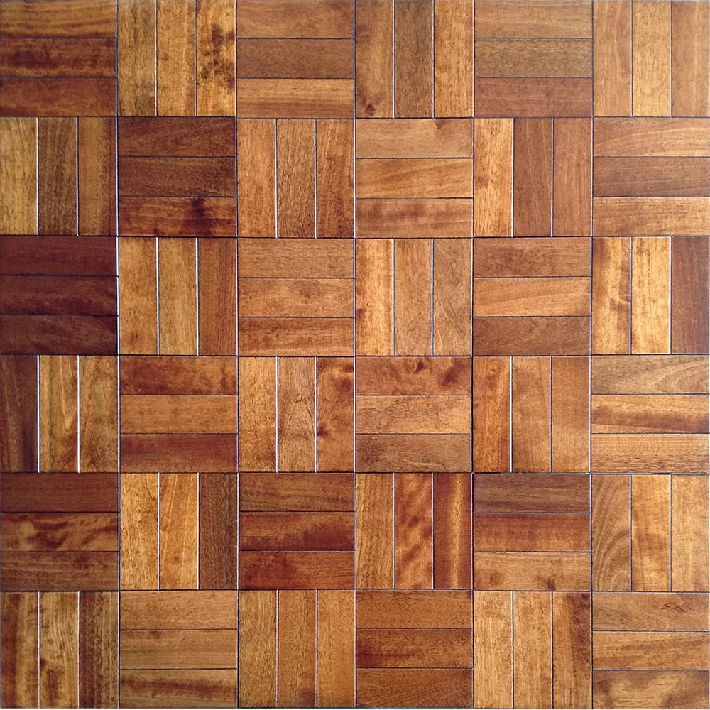 Oak Walnut Maple Jatoba Geometry Design Wood Flooring Patterned Design Wood Flooring Mosaic Parquet Flooring