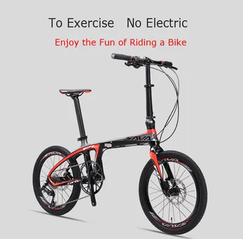 Xiaomi SAVA Folding Bike Adult Folding Bicycle 20 inch Carbon Fiber Bike Foldable Mini Carbon City Bike Folding SAVA Carbon Z1 Alibaba