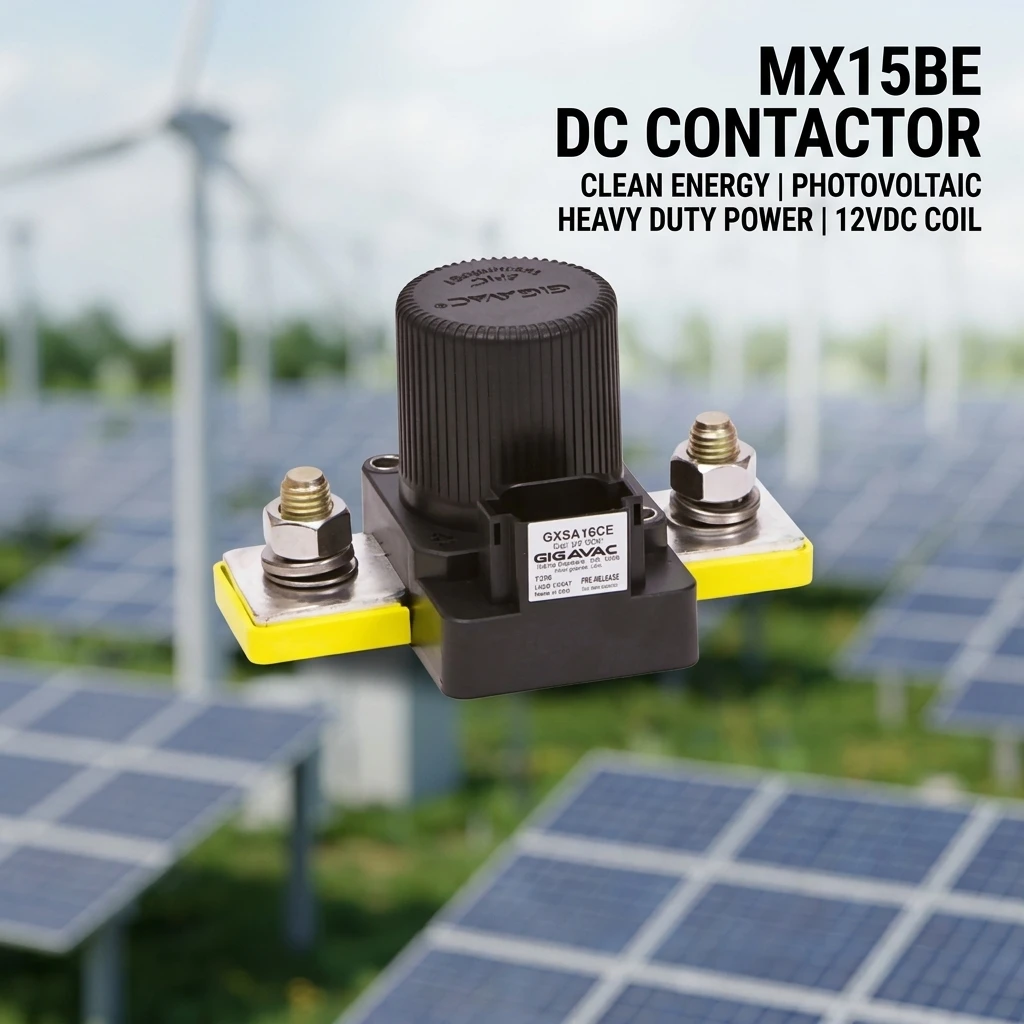 สวิตช์โหลดแรงดันสูงสำหรับหน่วยจ่ายไฟ DC รุ่น MX15BE สำหรับ Sensata-Gigavac กระแส 500 A ขดลวด 12 VDC แรงดันไฟฟ้าสูงสุด 800 VDC ประสิทธิภาพคงที่ เหมาะสำหรับหุ่นยนต์ AGV
