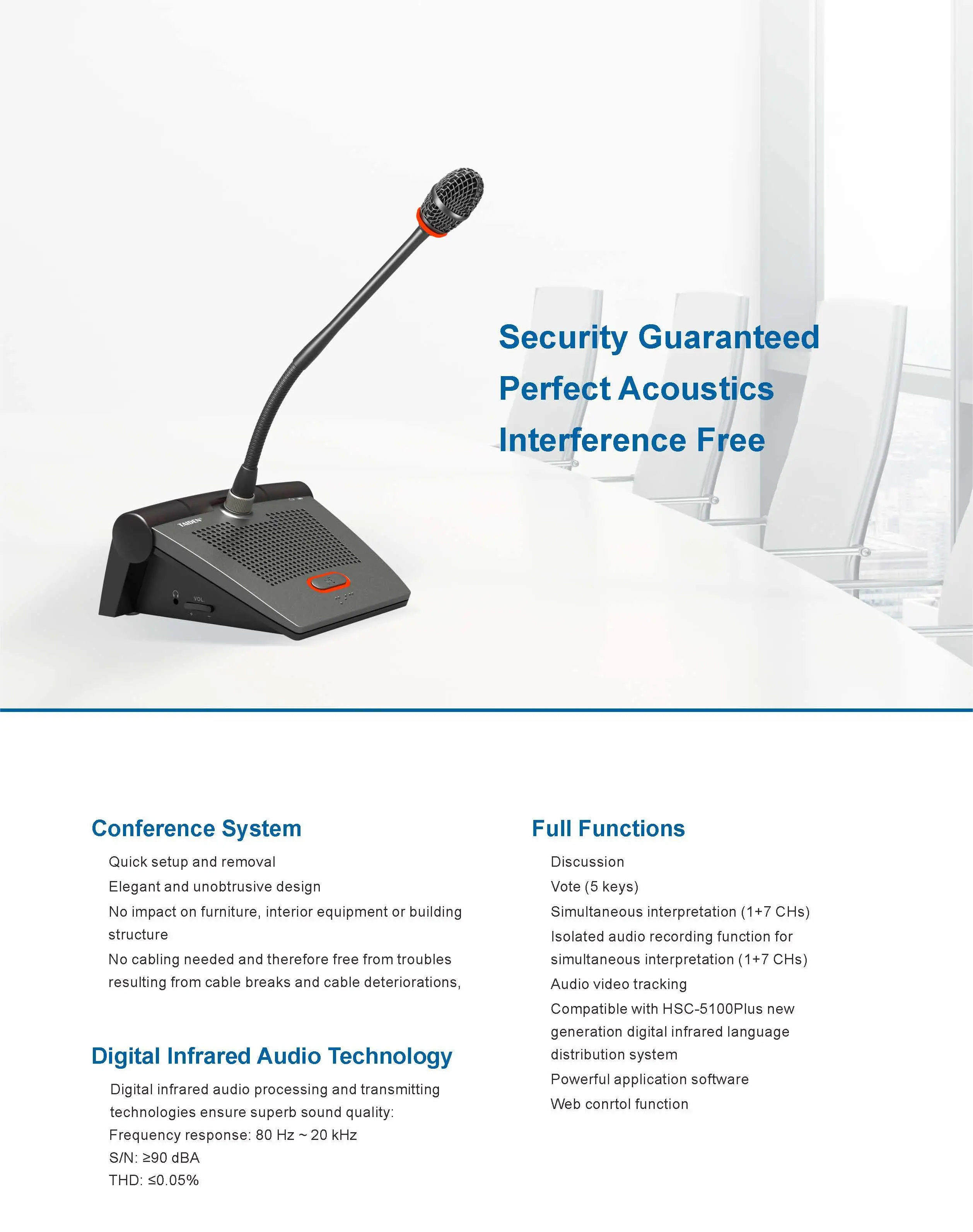 TAIDEN HCS-5300MA/80A Digital IR Wireless Conference System Main Unit|  Alibaba.com