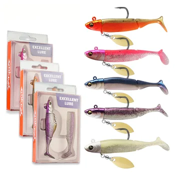 Wholesale T-Tail Lead Fish Lure Boxed, 9.5cm 20g Long Cast Glow-in-the-Dark Fishing Lure, JIG Lead Head T-Tail Soft Bait – Soft Lure – view 3