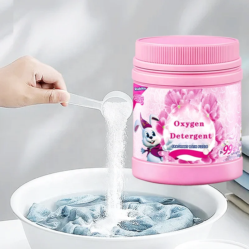 Factory Price High Quality 1180g Color Bleaching Powder Bath Bombs Fizzer Laundry Detergent Washing Powder