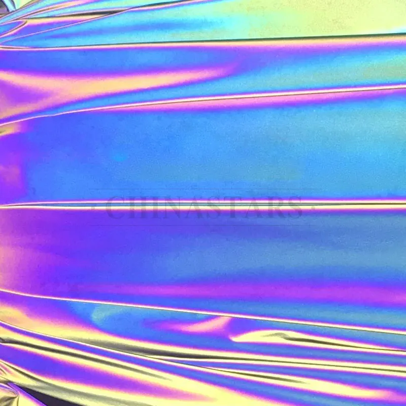 Manufacturer Direct Sales Customized Outdoor Fashion Adjustable Iridescent rainbow Coat Reflective Cloak