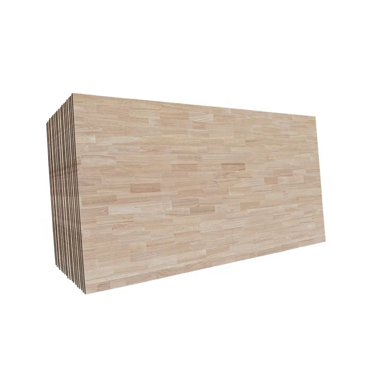 High quality Cost-effective Solid Wood 1220*2745*18mm Melamine Faced Laminated Rubberwood Board For Construction manufacture