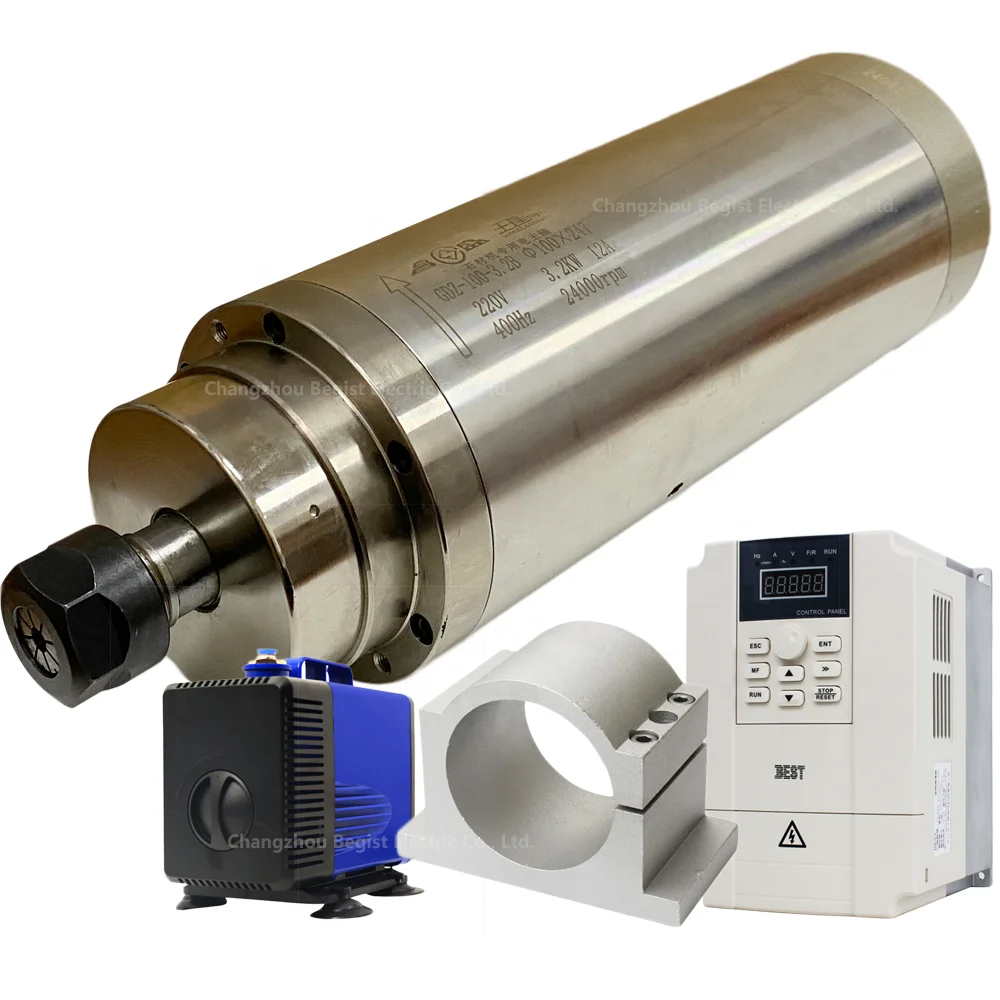 3.2kw Stone Working Spindle Kit - High Speed & Water Cooled