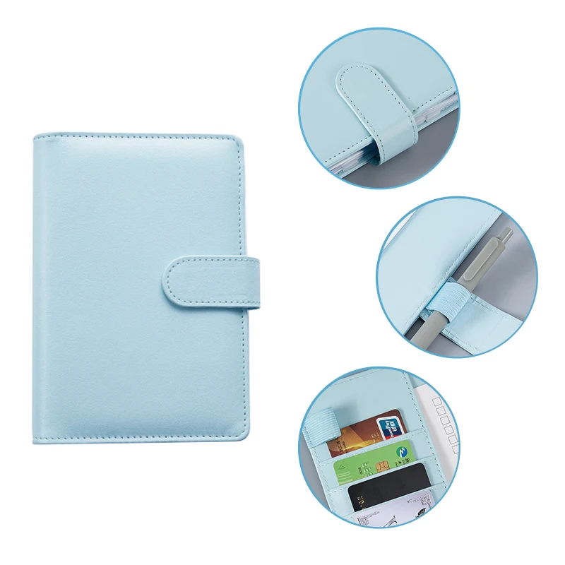 A6 Custom Planner Money Savings Agendas Organizer Mini Metal Ring Budget Binder With Cash Tracker Envelopes