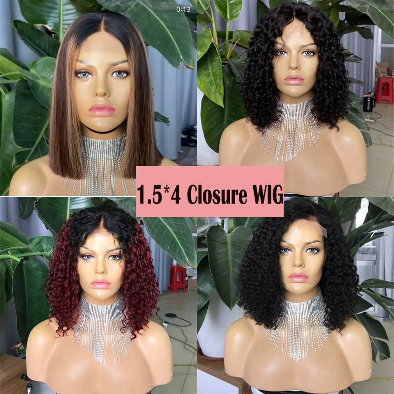 Joywigs New Design 180 Human Hair Short Bob Cut Lace Wig Bleached