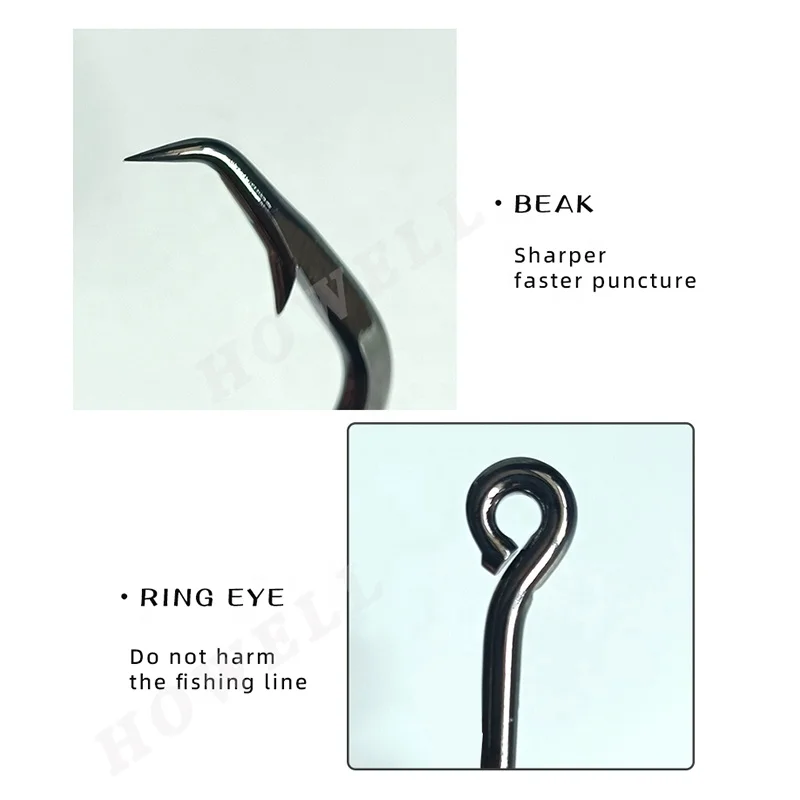 Owner Mutsu Circle Hook Size 1/0 - Pack Of 6, Nemuri Shape For Live Bait Fishing, Thin Shaft Design