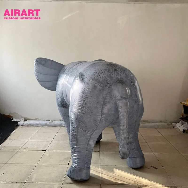 Indian Elephant Model Custom Gray Inflatable Elephant Costume for Event