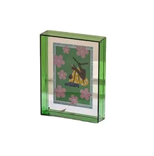 2024 New Arrival Clear Acrylic Magnetic Crystal Glass Double Sided Floating wall hanging picture frame