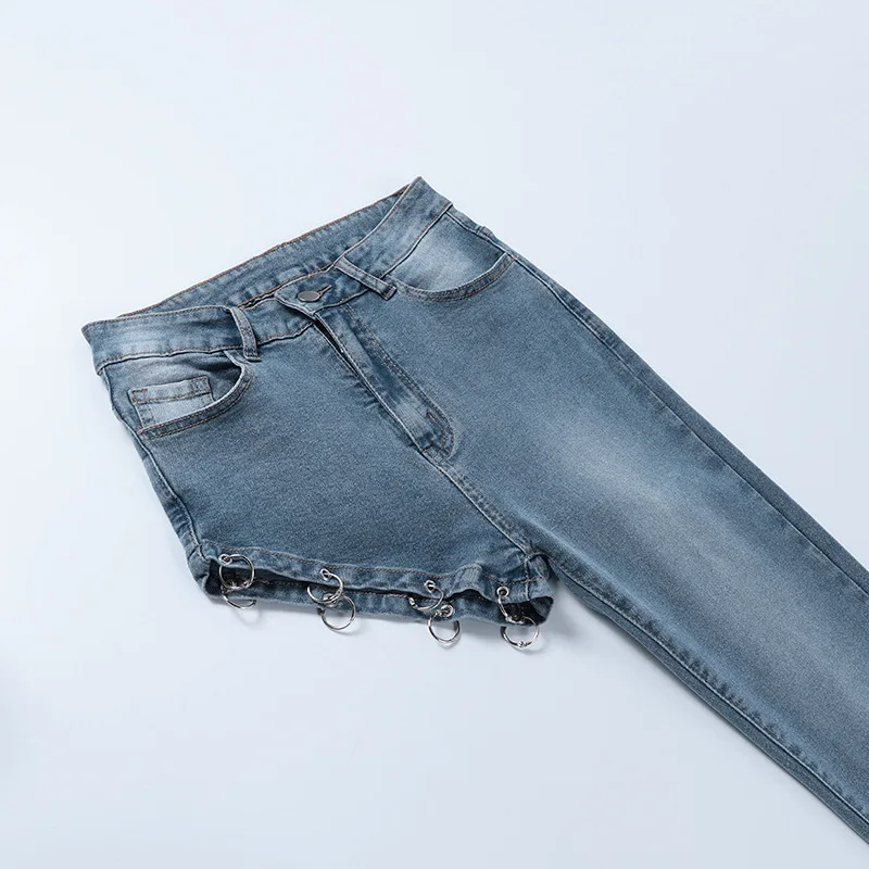 New Trendy Women's Clothing Stacked Jeans Pants Women Stylish Half Shorts Half Long Detachable