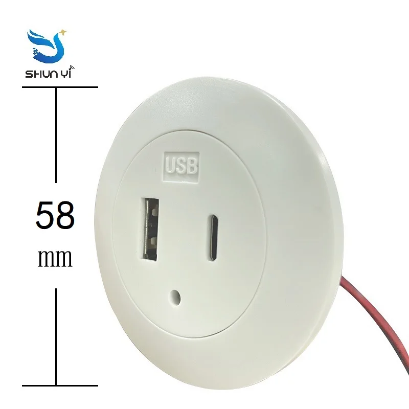 Smart Bedside Table Embedded 20W Dual-Port Fast Charging factory