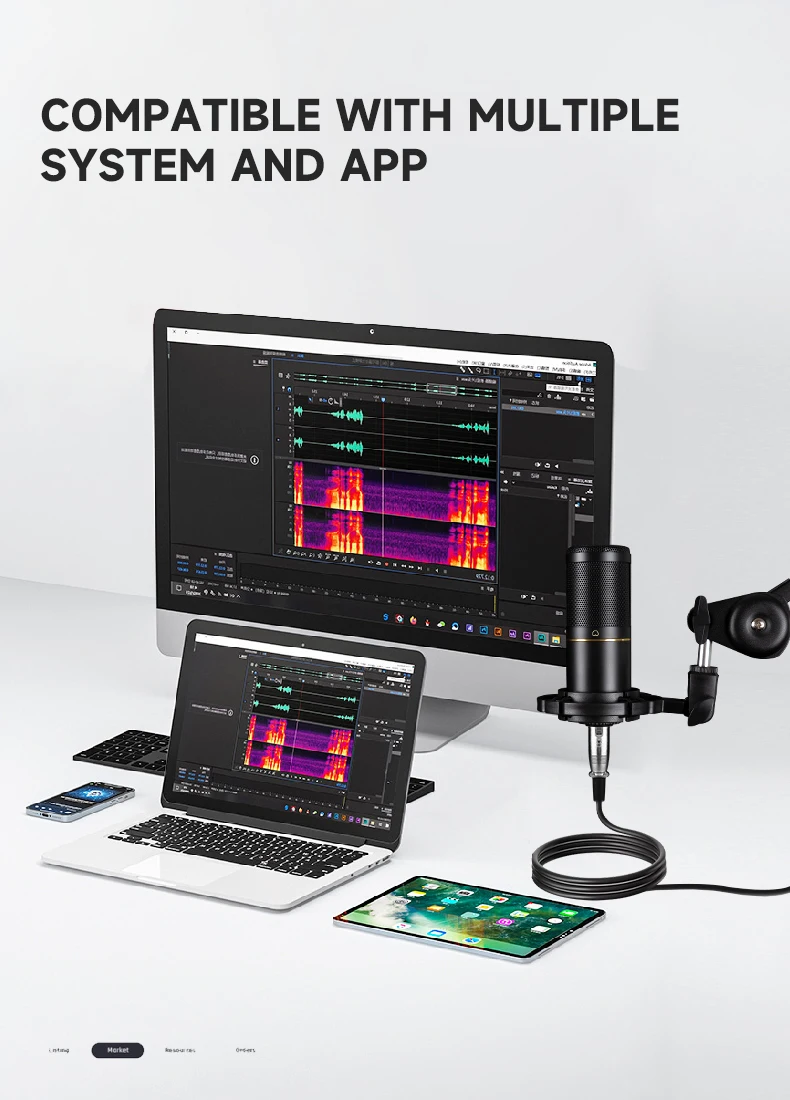 配信機器・PA機器・レコーディング機器 KGARAGE KM-200 cardioid dynamic mic Phantom-powered condenser microphone for wind and brass