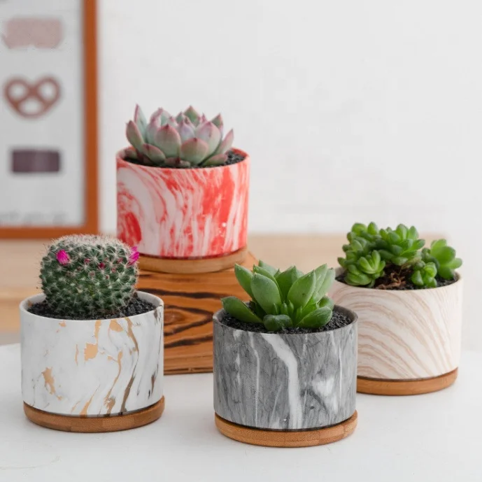 Nordic Marble Patterns Plant Pots Succulent Planter Ceramic Flower Pot Wholesale Buy Ceramic